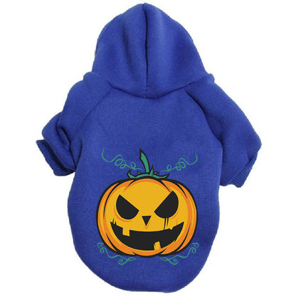 Sudadera calabaza para perro color azul