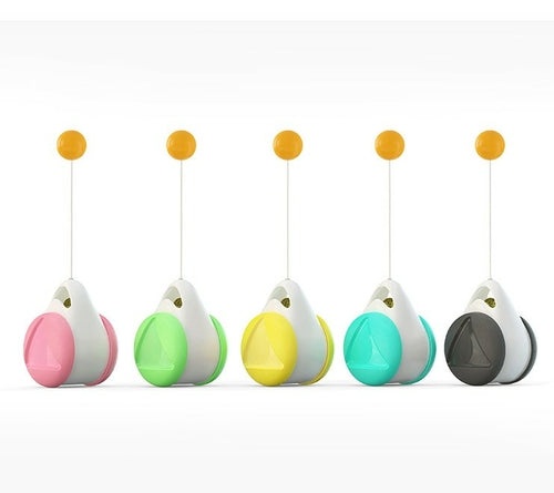 Juguete interactivo para gatos con bola oscilante y giratoria
