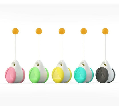 Juguete interactivo para gatos con bola oscilante y giratoria