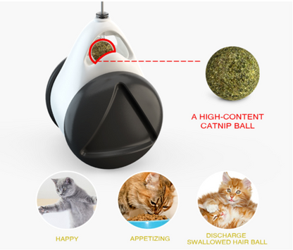 Juguete interactivo para gatos con bola oscilante y giratoria