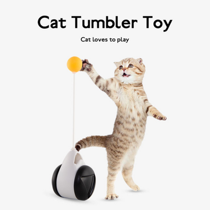 Juguete interactivo para gatos con bola oscilante y giratoria